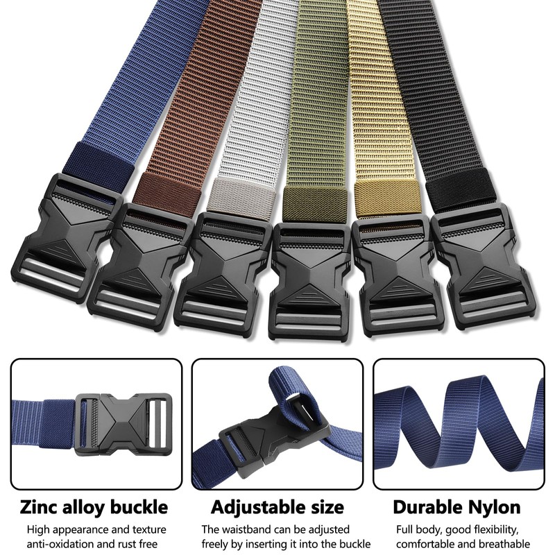 LJSQ Quick Release Belt for Men,Mens Belt Nylon Web with