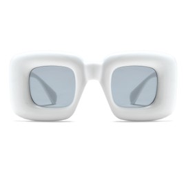 Long Keeper Trendy Square Sunglasses for Women Men Fashion Sunglasses Coloured Thick Frame Square Shades Cool Funny Novelty Rave Party Glasses