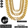 WinTrend Cuban Link Chain Necklace or Bracelet with Bling Bling