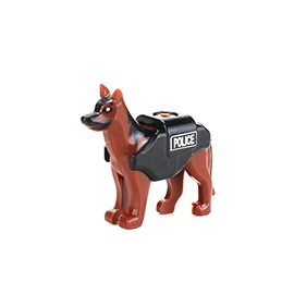 Battle Brick Collectible Custom Police K9 Dog Collectible with Minifigures