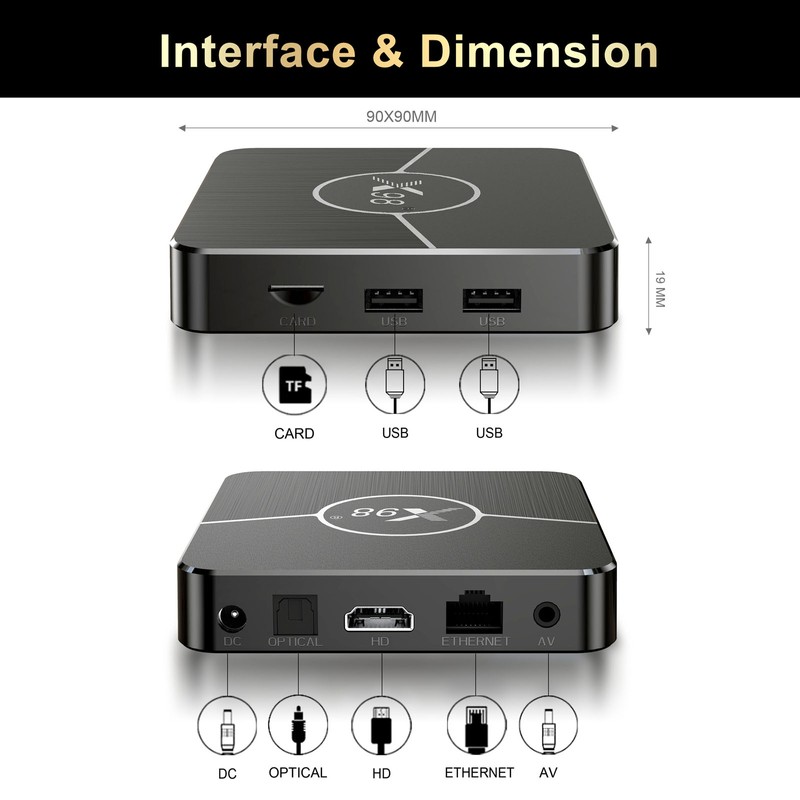 X98 Plus Android 11.0 Smart TV Box Amlogic S905W2 UHD