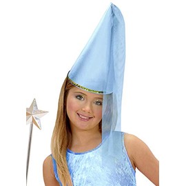 Struts Childrens Blue Fairy Tale Princess Cone Hat with Veil