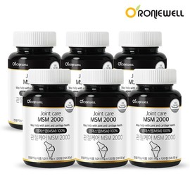 Roninwell (현대Hmall)로니웰 관절케어 MSM 2000 120정 x 6개 (총 12개월분) (Redirect Hmall) Roniwell Joint Care MSM 2000 120 Tablets x 6 Packs (Total 12 Months Supply)