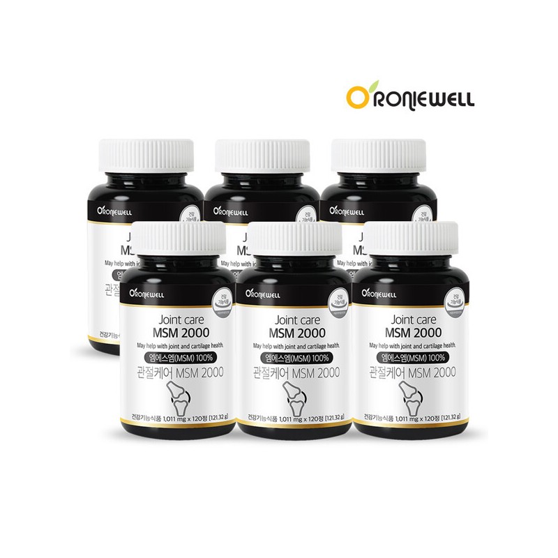 Roninwell (현대Hmall)로니웰 관절케어 MSM 2000 120정 x 6개 (총 12개월분)
