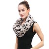 Labrador Dog Print Women's Infinity Scarf Lightweight (Khaki & Black)
