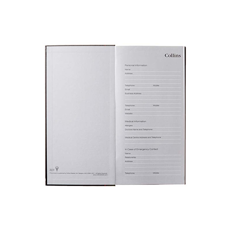 Collins Ideal Double Cash Manuscript Book - 192 Pages, Black