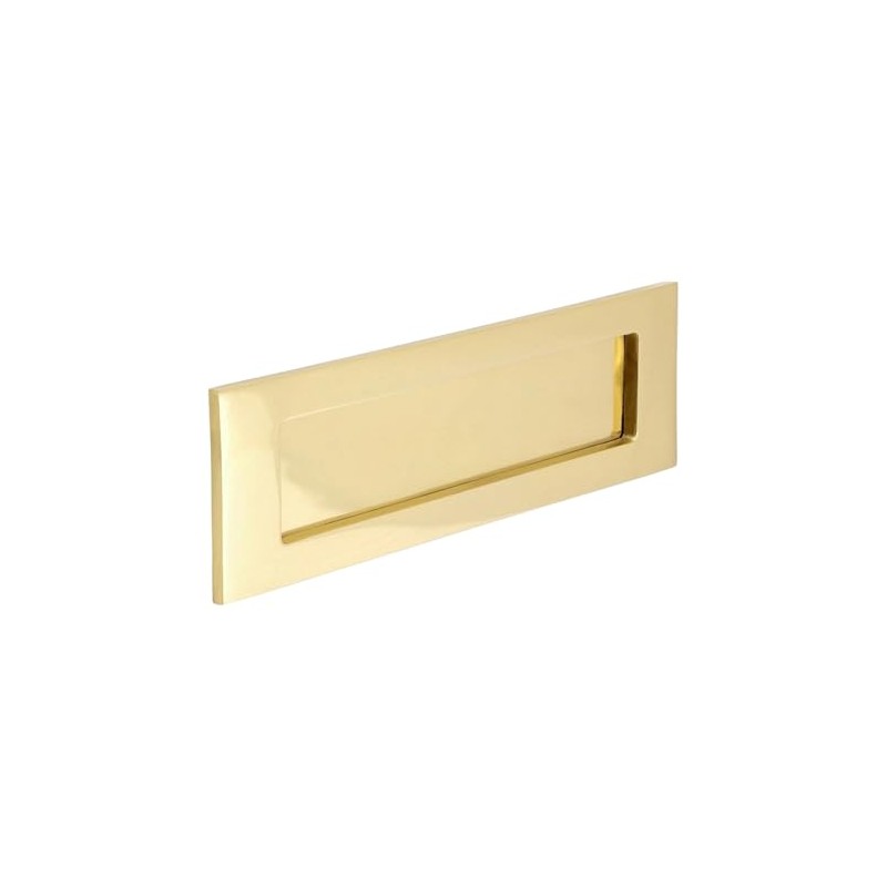 Polished Brass Letter Plate Front Door 256 x 76mm, 10