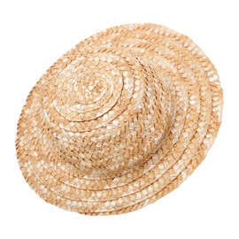 TOYANDONA Straw Hat Doll Hats Has Decor Hat Model Woven Straw Hat DIY Doll Hat Photo Prop Accessory Woven Caps Small Straw Hat Woven Hat Micro Landscape Hat Ornament Hat Crafts Statue Mini