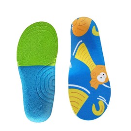 Boowhol Suola Ortopedico per Bambini Suola di Sport Comfort/Solette Interne – per Shock Assorbente, Grigio, L / 21.5cm / 30-34 EU