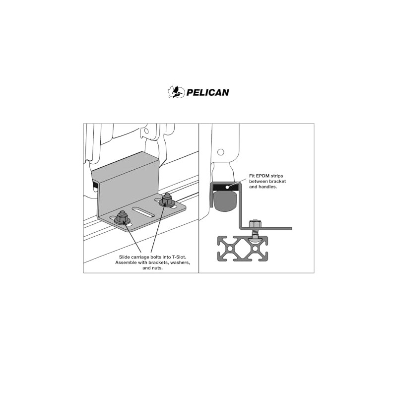Pelican Protector and Storm Case Roof Rack Mount - Compatible