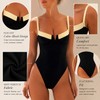 Women’s One-Piece Monokini Swimsuit for Beachwear – Black & White