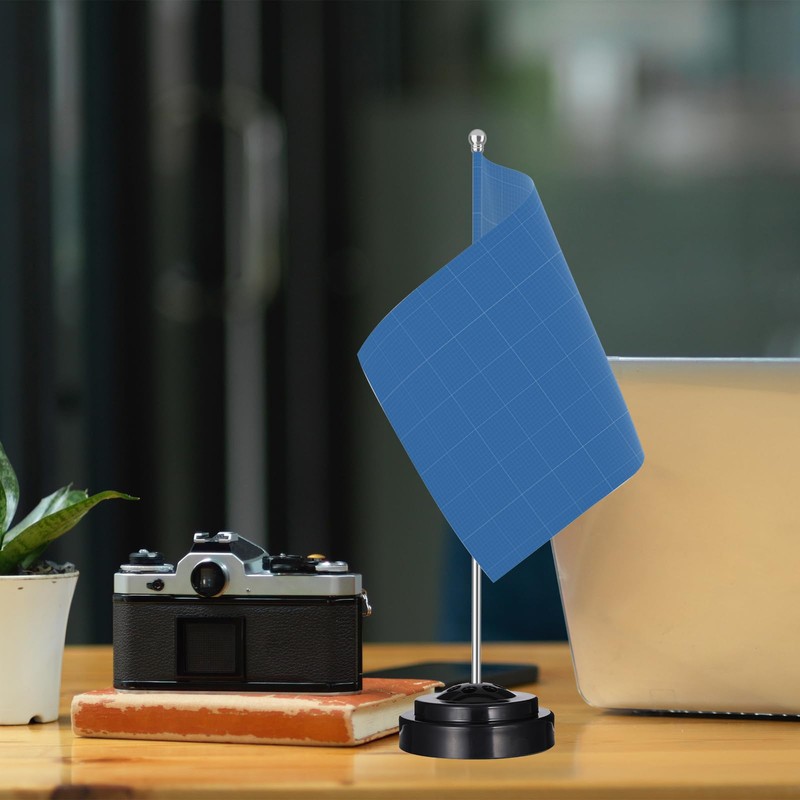 FdcLixuvol 8 Hole Desk Flag Holder, 4 Pack Black Desktop