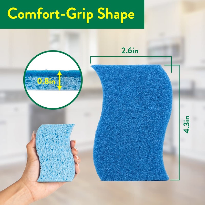 Pine-Sol Non Scratch Scrub Sponges - Double Sided Dish Scrubber