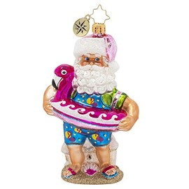 Christopher Radko Hand-Crafted European Glass Christmas Ornament, Out Of Office Santa