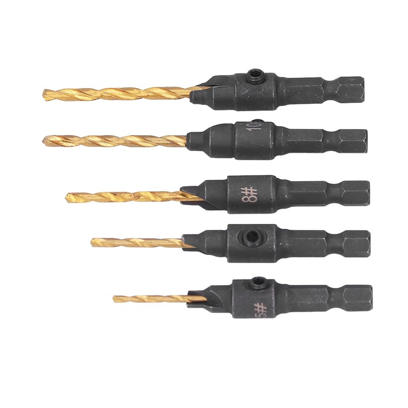 LiebeWH 5 Uds. Broca Avellanadora de 1/4 Pulg Vástago Hexagonal