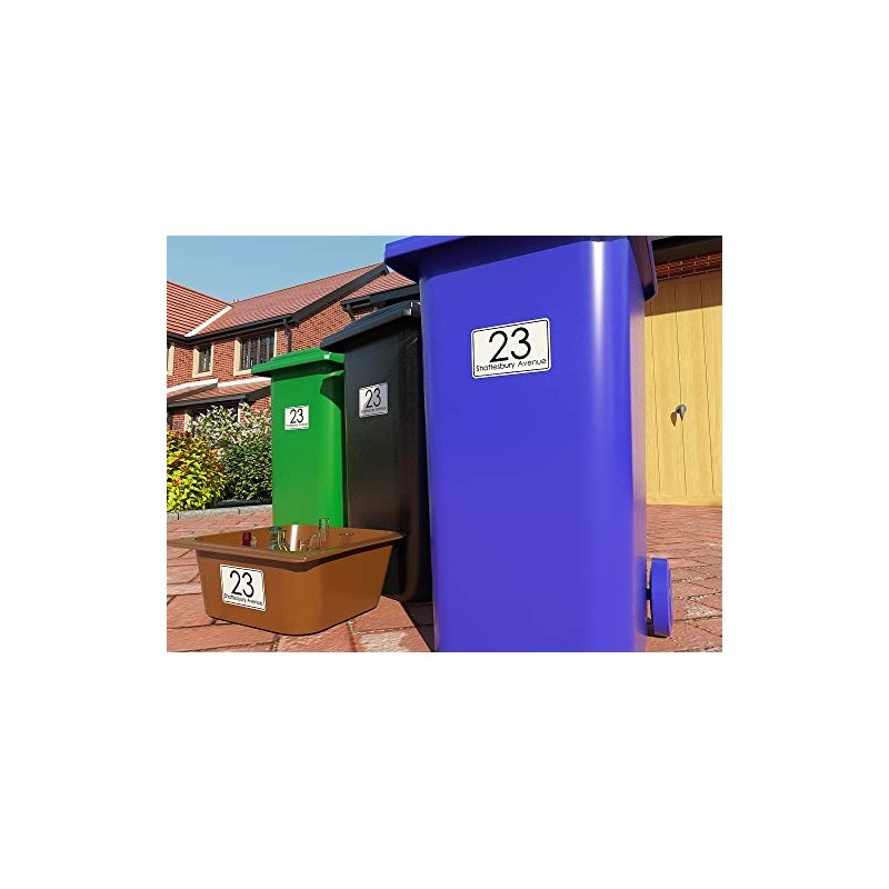 K Smart Sign A6 Printed Wheelie Bin Stickers with Number