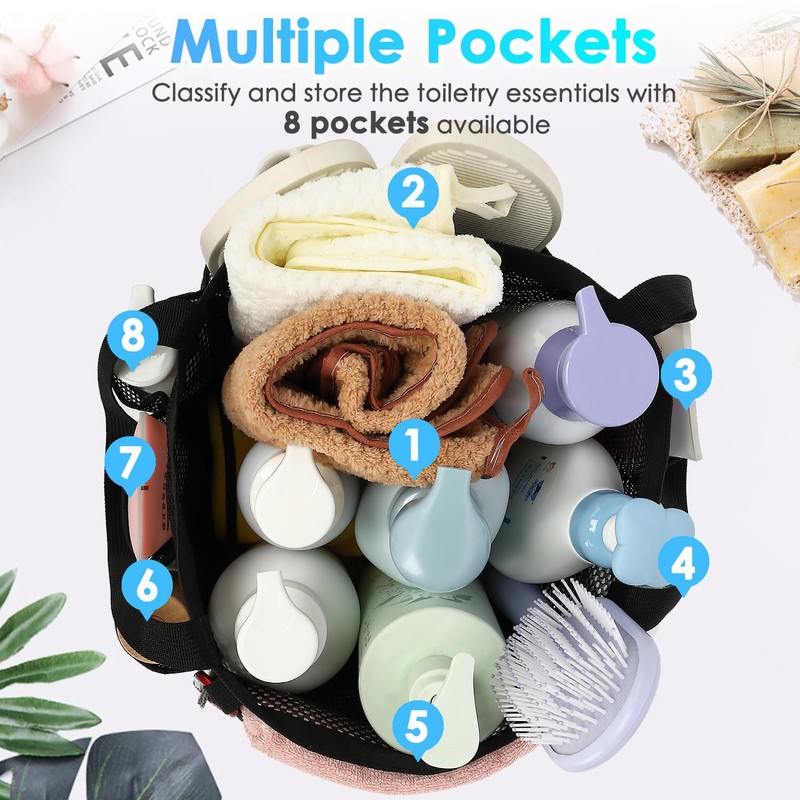 Fammart Mesh Shower Caddy Portable for College Dorm Room Essentials,