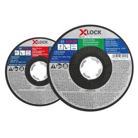 BOSCH TCWX27S500 5 In. x .045 In. X-LOCK Metal/Stainless Fast Cutting Abrasive Wheel 60 Grit Compatible with 7/8 In. Arbor Type 27A (ISO 42) for Applications in Metal, Stainless Steel Cutting