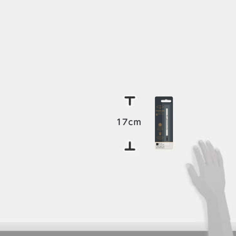 PARKER 21 65358 5th Refill, Black, F, Pack of 2