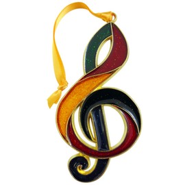 G Clef Music Note Christmas Tree Ornament Holiday Decoration, 5 inch