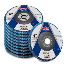 Spark Disc for Disc Grinders, 3.9 x 0.6 inches (100 x 15 mm), Polishing Discs, 120 Grit, Zirconia Abrasive Grain, For Cast Iron, Stainless Steel, Metal, 10 Pieces