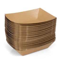Wiccbb Disposable Dishes 7.6Inch 100pcs Kraft Paper Plates and Food Trays Cardboard Party Plates Food Boxes for Chips Burger BBQ Perfect for Birthday Parties and Camping