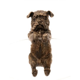 Pot Buddies Decorative British Bulldog Pot Hanger Ornament - Bronze Color