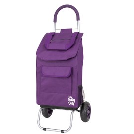 dbest products Trolley Dolly Purple Foldable Shopping cart for Groceries with Wheels and Removable Bag and Rolling Personal Handtruck Standard, 1 unit