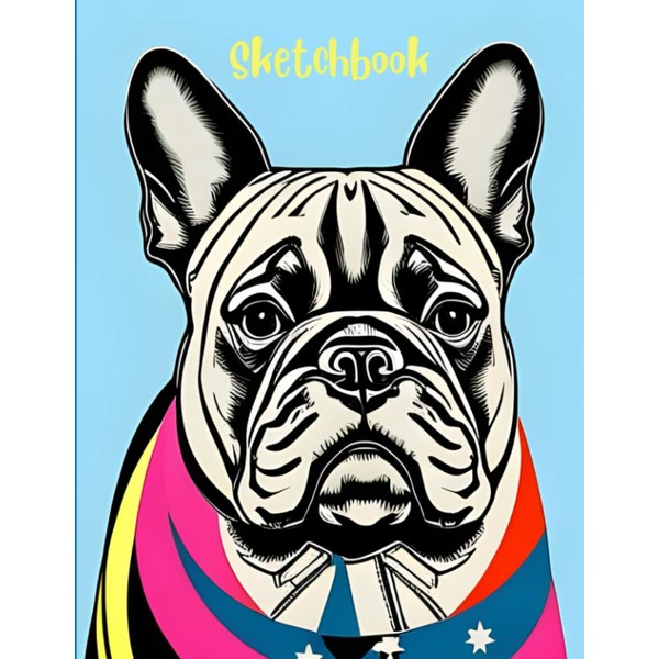 Sketchbook: 110 Blank Unlined Pages of 8.5x11 Inches, Cute Dog