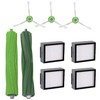 Kit de Repuesto para iRobot Roomba e5 e6 e7 i3 i7 j7 y Todas Las Series Plus I, E, J, con 1 Juego de Cepillos de Goma Multisuperficial, 8 Cepillos de 