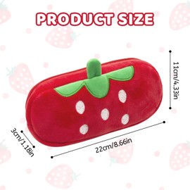 LJCZKA Plush Pencil Case for Girls Boys, Cute Animal Pencil Case, Aesthetic Stationery Pouch Bag for School Office College