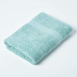 HOMESCAPES Sea Green Turkish Cotton Bath Towel Super Soft Thick & Absorbent 500 GSM Towel Heavy Weight for everyday Luxury