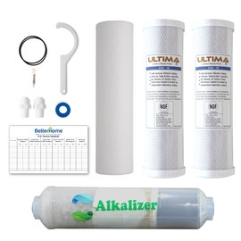 Better Home Water Treatment Ultima 5-Stage RO Filter Kit with Alkalizer, Reverse Osmosis Water-Filter Kit with Water Ionization…