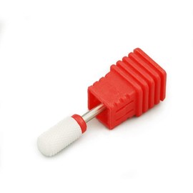 Rolabling Round Head Ceramic Nail Drill Bit For Electric Nail Drill Manicure Machine Accessories Tool (Red Fine)