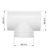 Vent Systems Diameter 125 mm Duct Connector, 3-Way Hose Adapter,