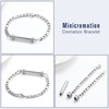 Minicremation Cylinder Cremation Urn Bracelet for Ashes Stainless Steel Memorial