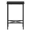 Homeroots 24" Black Wood And Metal End Table With Shelf