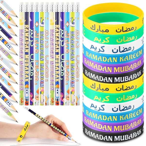 Feifeiya 96 Pcs Ramadan Eid Mubarak Gifts, Eid Pencils Ramadan