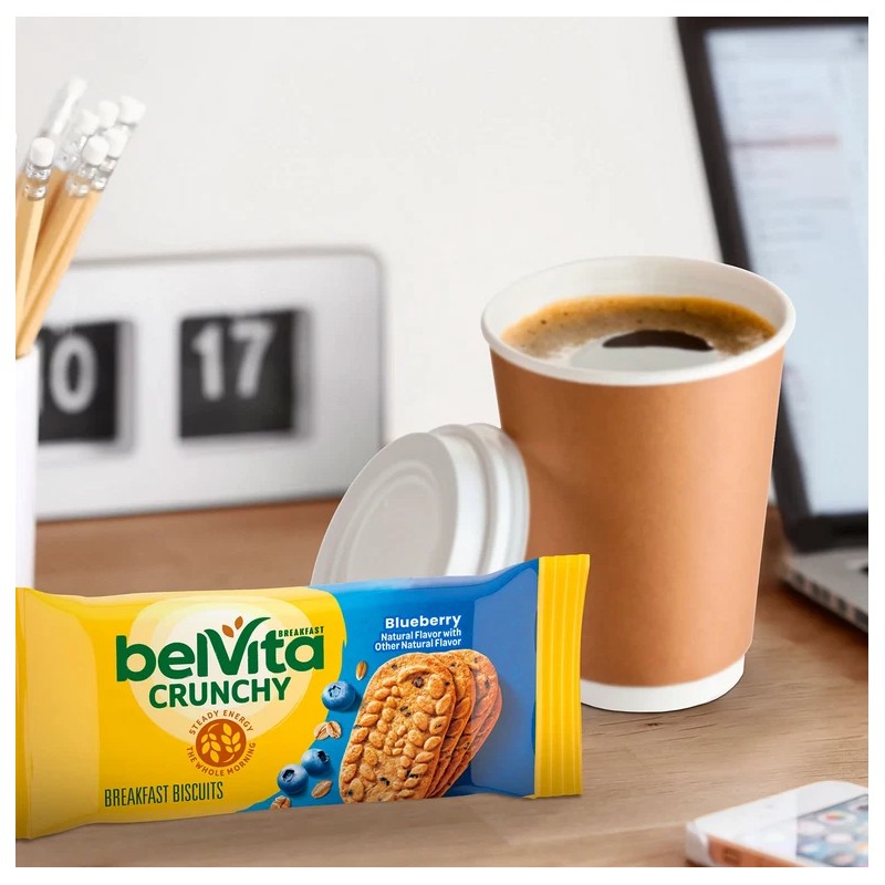 belVita Blueberry Breakfast Biscuits, 4 biscuits per pack, 25 pk.
