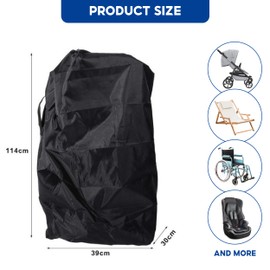 Stroller Travel Bag, 1PCS Pram Bag for Airplane, Pushchair Cover Storage Bags, Waterproof Gate Check Bags for Airplane Infant Strollers Portable for Airplanes Infant Strollers Portable(114x39cm)