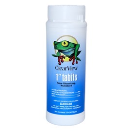 Oreq 1" Inch Chlorine Tablets for Pools, Hot Tubs, and Spas - 2 Lbs (1 Pack)