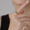MINDDHA 14K Gold Plated Chunky Dome Ring |Puffy Dome Stackable