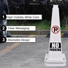 OrangeStar 3-Pack 28" No Parking Cones, Large 4-Sided Traffic Cones