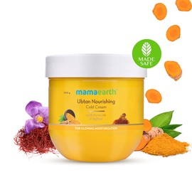 MAMAEARTH Ubtan Nourishing Cold Cream | Glowing Moisturization with Turmeric & Saffron | Face & Body Moisturizer | Deeply Nourishes Dry, Dull Skin | Unisex, All Skin Types | 7.06 Oz (200g)