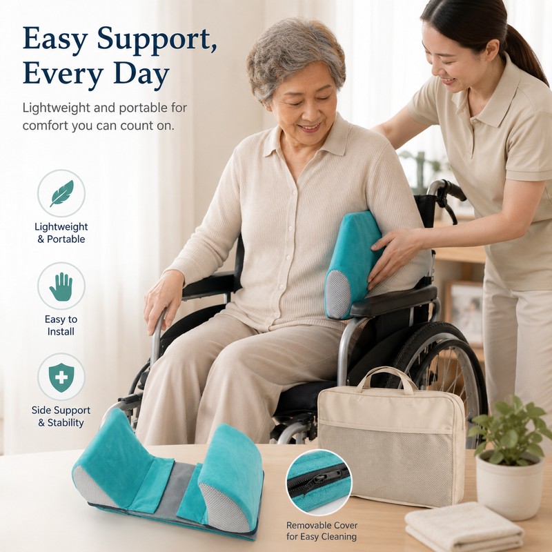 Wheelchair Anti-Side Support Pillow for Elderly Care – Padded Posture