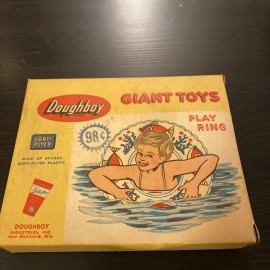 Doughboy Vintage Water Play Ring Inflatable Swimming Pool Float Toy 20” NEW w/ Box 1950's