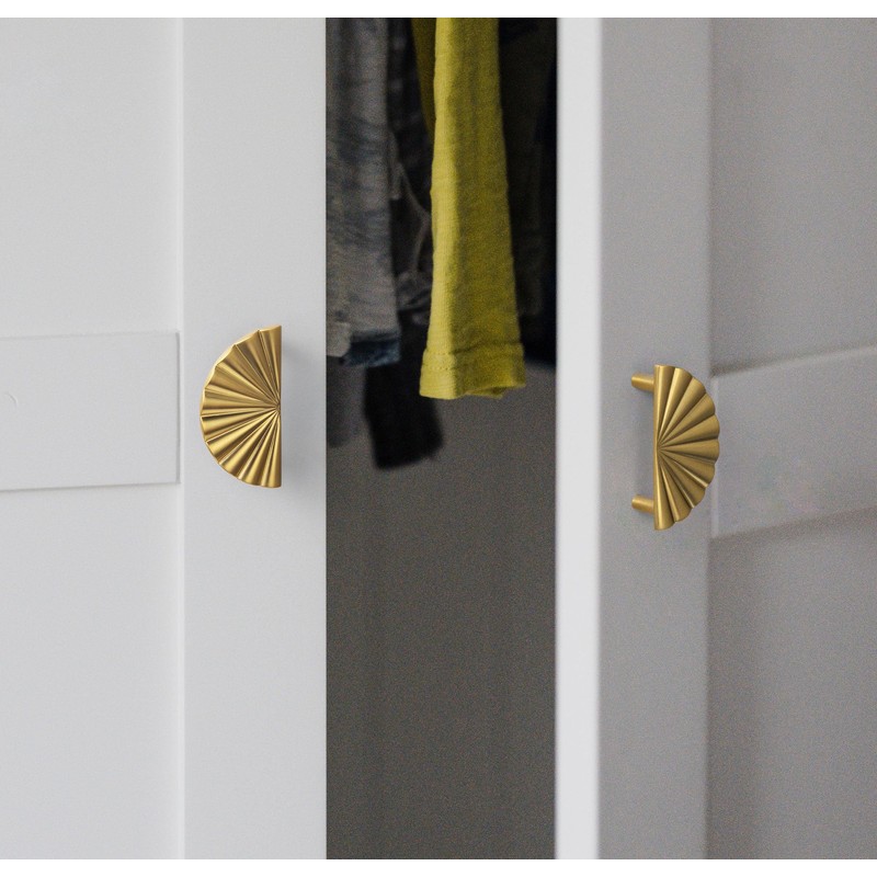 Goo-Ki 2.5''Hole Centers Brushed Gold Cabinet Pulls,Modern Accessible LuxuryZinc Alloy