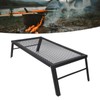jerss Folding Campfire Grill, Black, Rectangular, 6.3 x 21.7 x