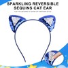 UNDEHAAC 3 Pack Blue Cat Ears Headband for Women Boys