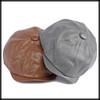 White Fang CA878 Plain Leather Newsboy Hat, Outdoors, Climbing, Walking,